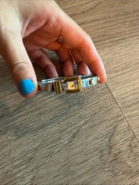 Michael Kors Two-Tone Gold and Silver Buckle Bracelet